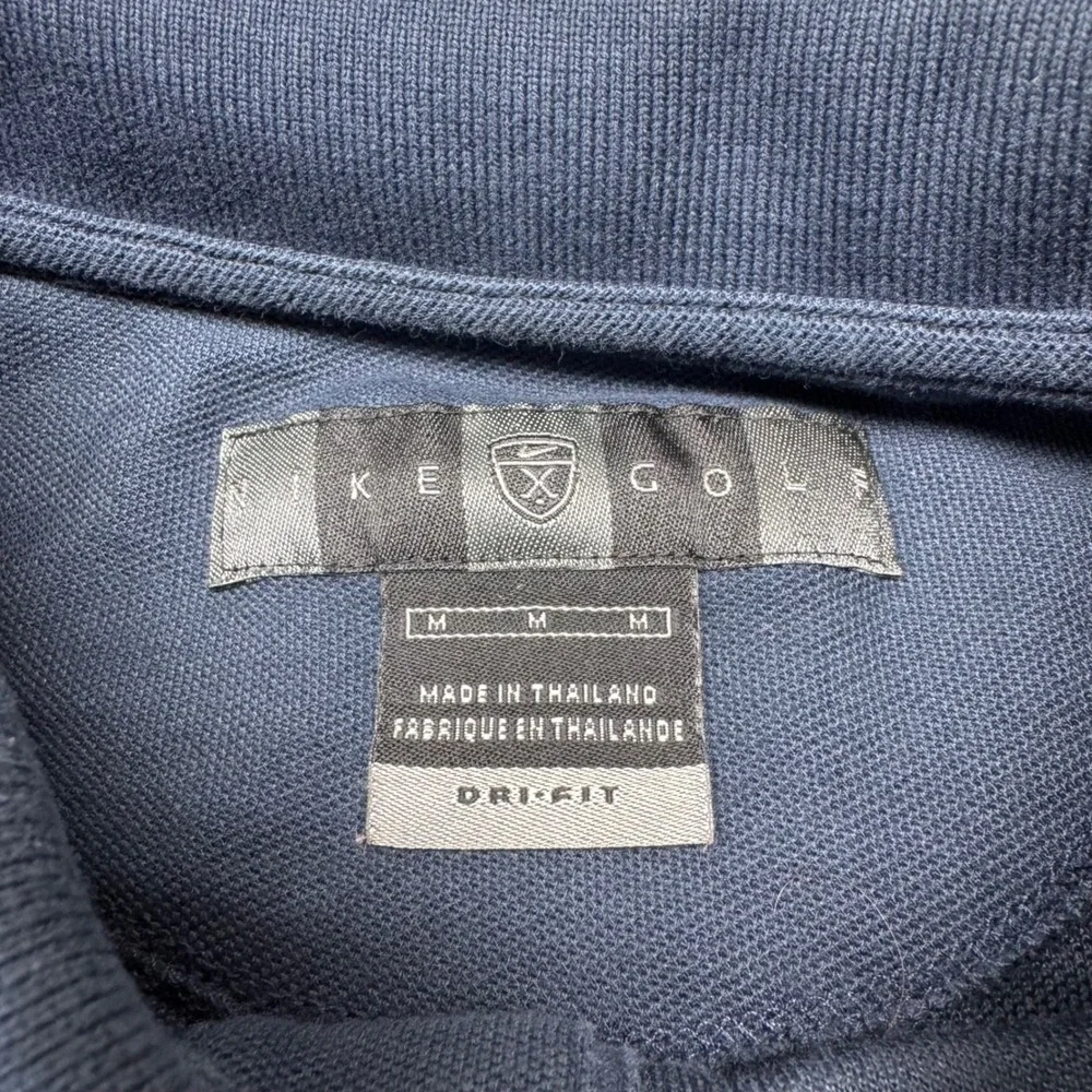 Nike Golf Mens Dri-FIT‎ Polo Shirt Navy Blue L.B. Foster Logo Size M